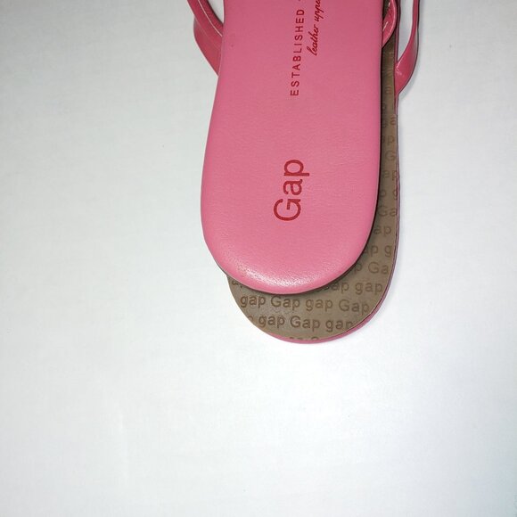 Gap's Leather flip flops Size 10 Hot Pink - Picture 6 of 6